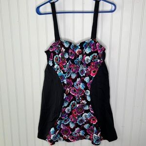 New Romans One Piece Swim Dress Size 14W